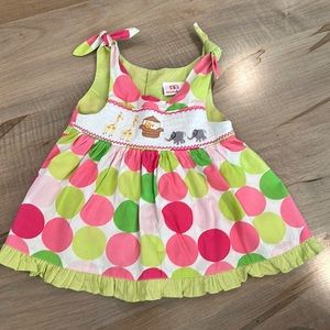 EUC Noah's Ark smocked top 24 months